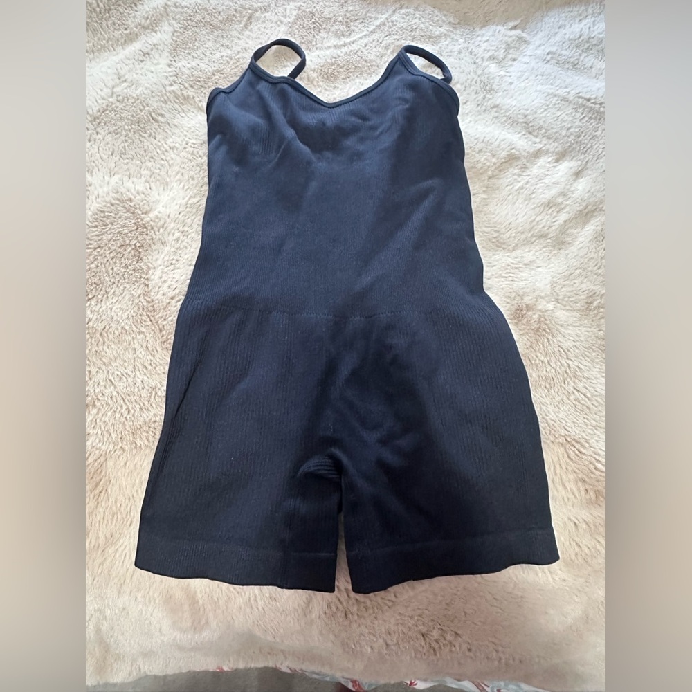 Oqq Black Onesie Romper Bodycon S
